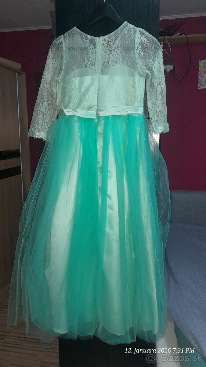 Dievčenské spoločenské šaty 160 - 4