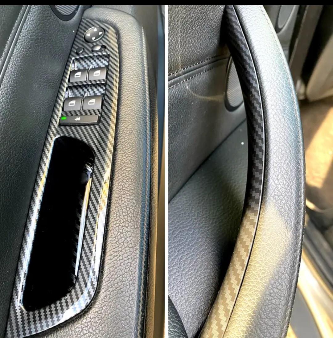 BMW X5 E70,X6 E71-vnútorné madlá dverí-karbón - 4