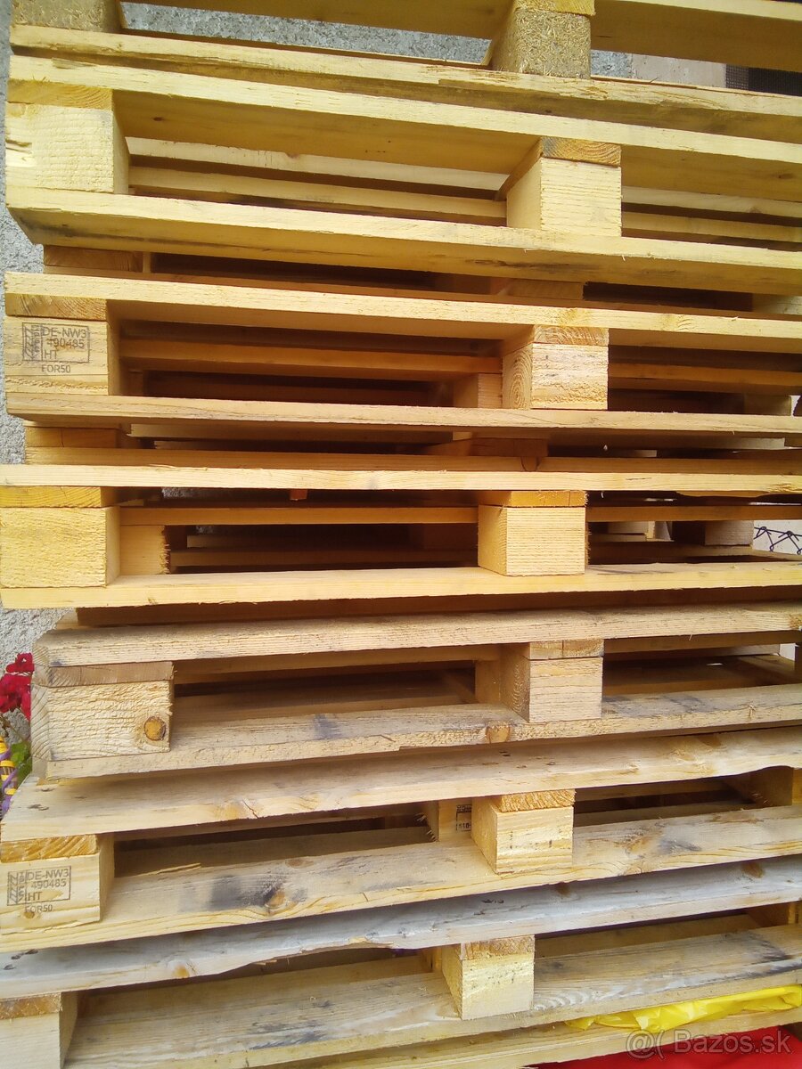 Svetlé Drevené štandard palety 120x80 - 4