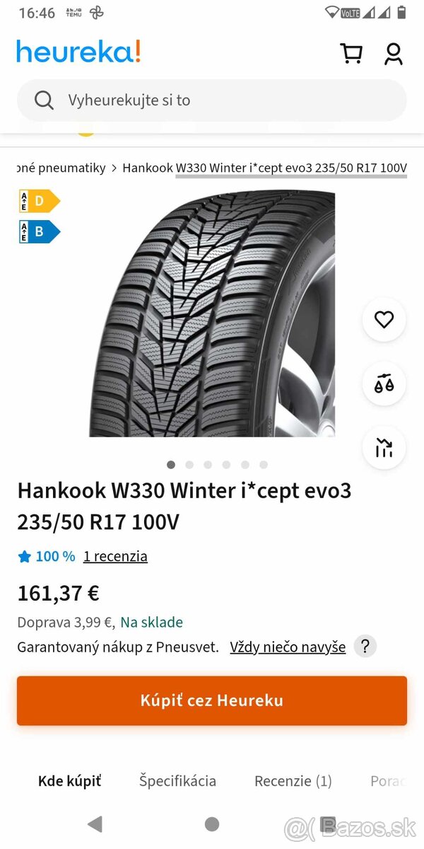 235/50 R 17 zimné. - 4