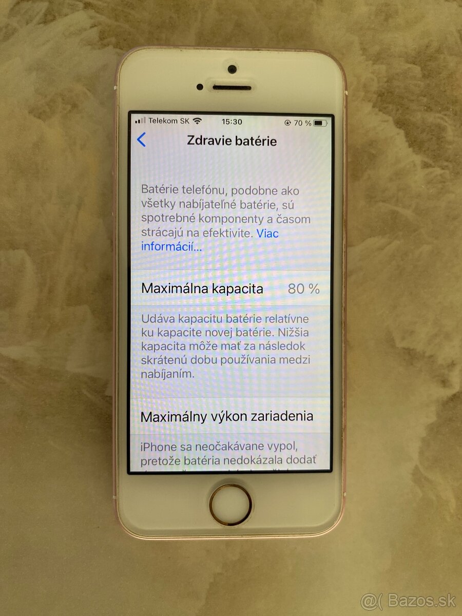 iPhone SE 16GB Rose Gold + kryt - 4