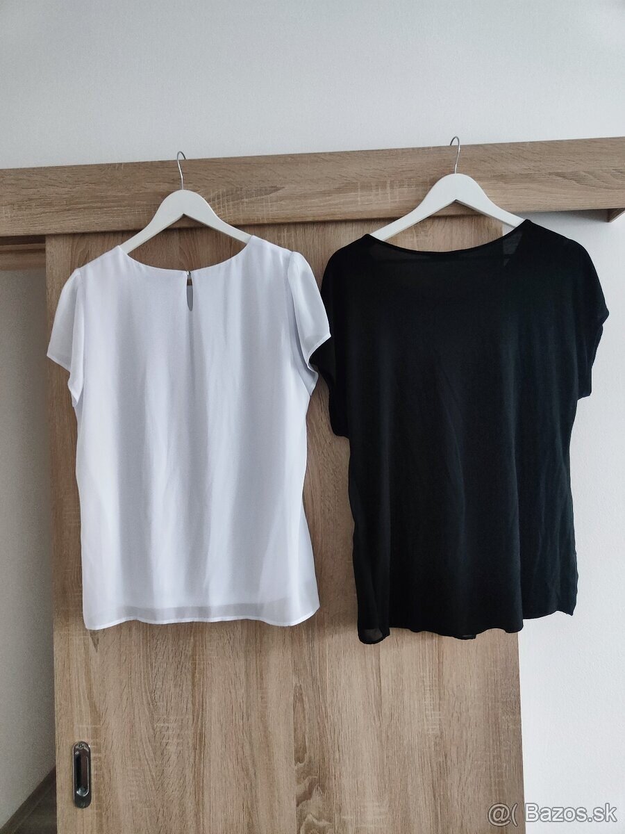 čierna sukňa, biela blúzka, čierna blúzka, tričko s čipkou - 4