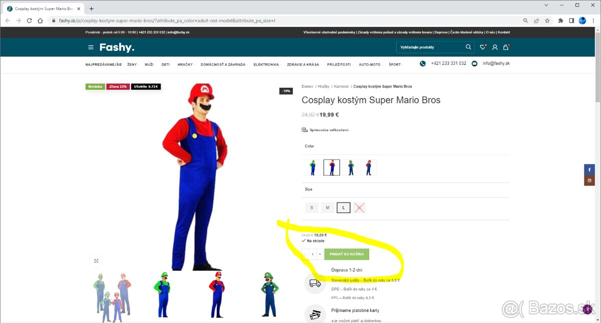 Dobrý deň, máme na predaj kostýmy Super Mario Bros pre dospe - 4