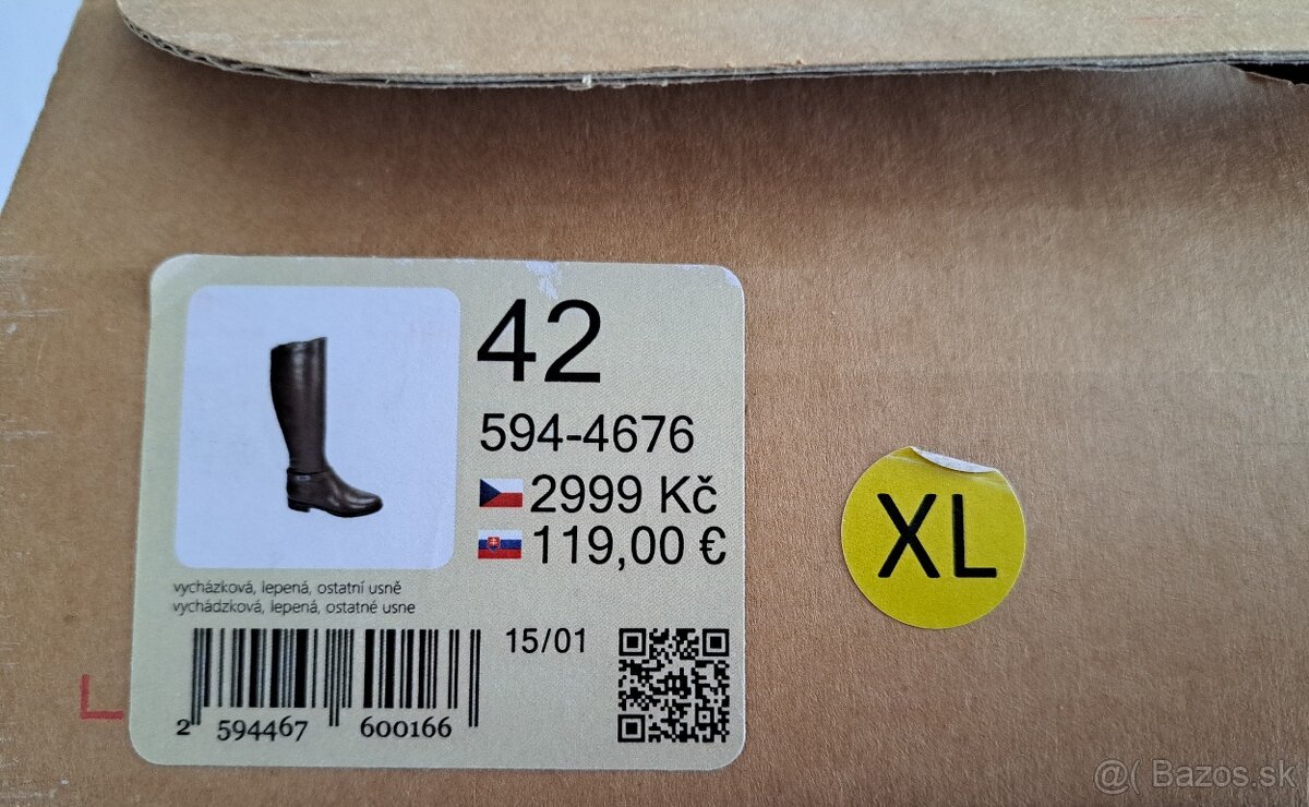 Hnedé kožené čižmy Baťa č. 42 - 4