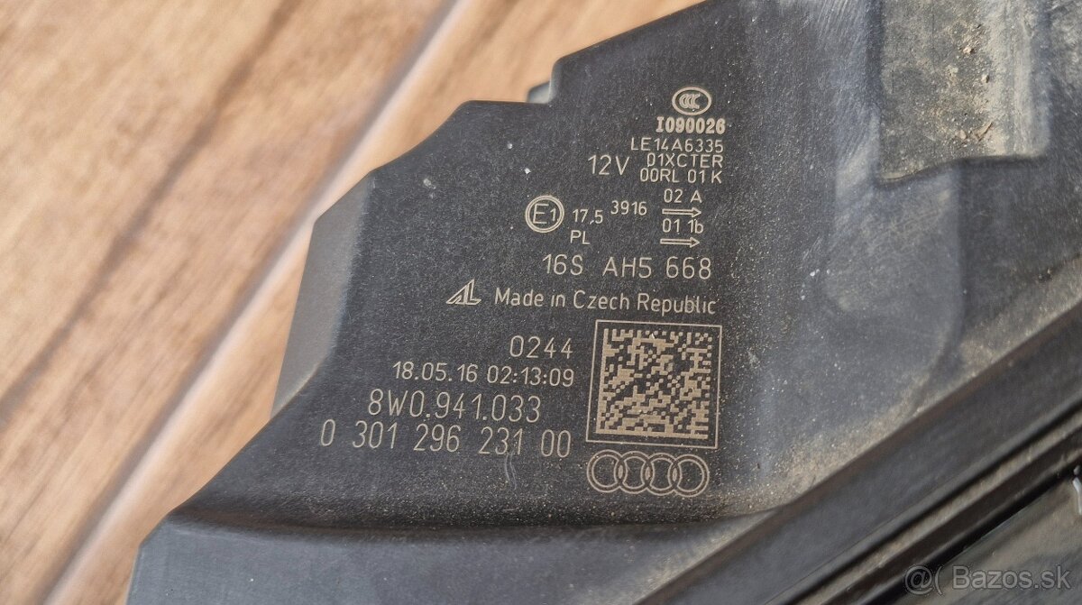 Predám ľavé Full LED svetlo Audi A4 B9 - 4