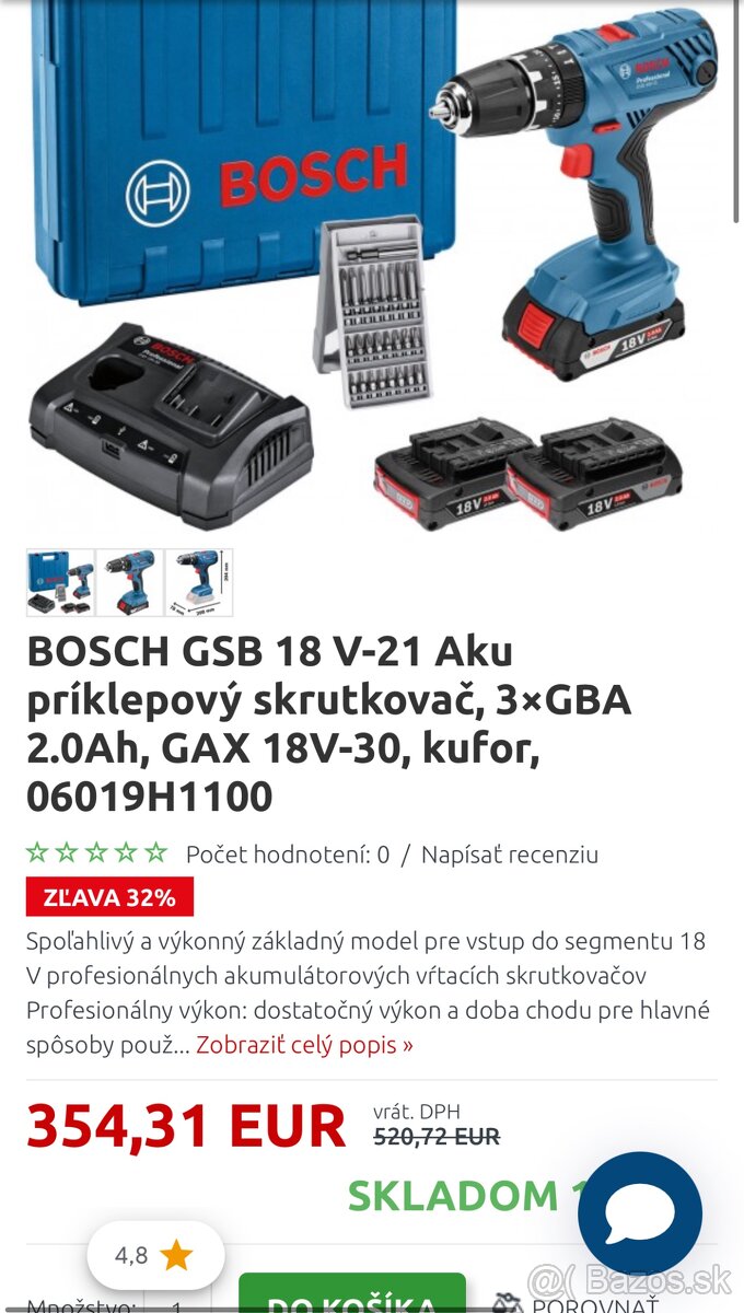 Bosch GSB 18V-21 vrat. Aku - 4