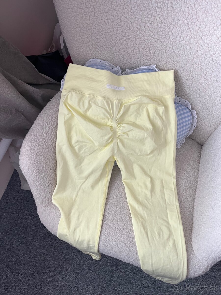 Push up leggings lemon yellow - 4