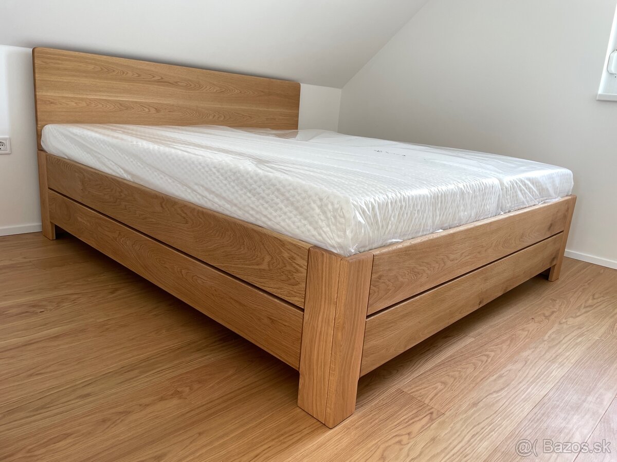 Dubová posteľ s úložným priestorom - 4