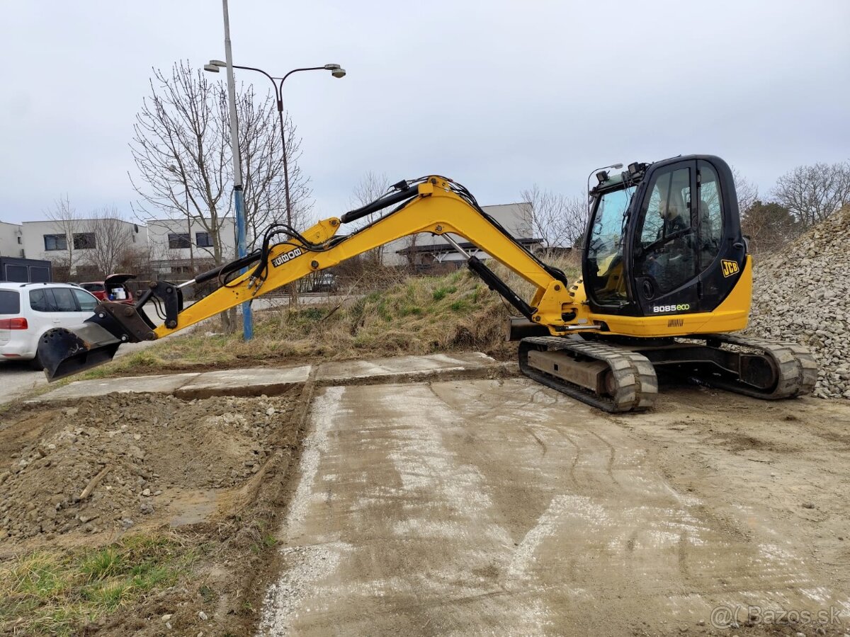 Bager JCB 8085. Klima, 2x lyžica, kosačka. - 4