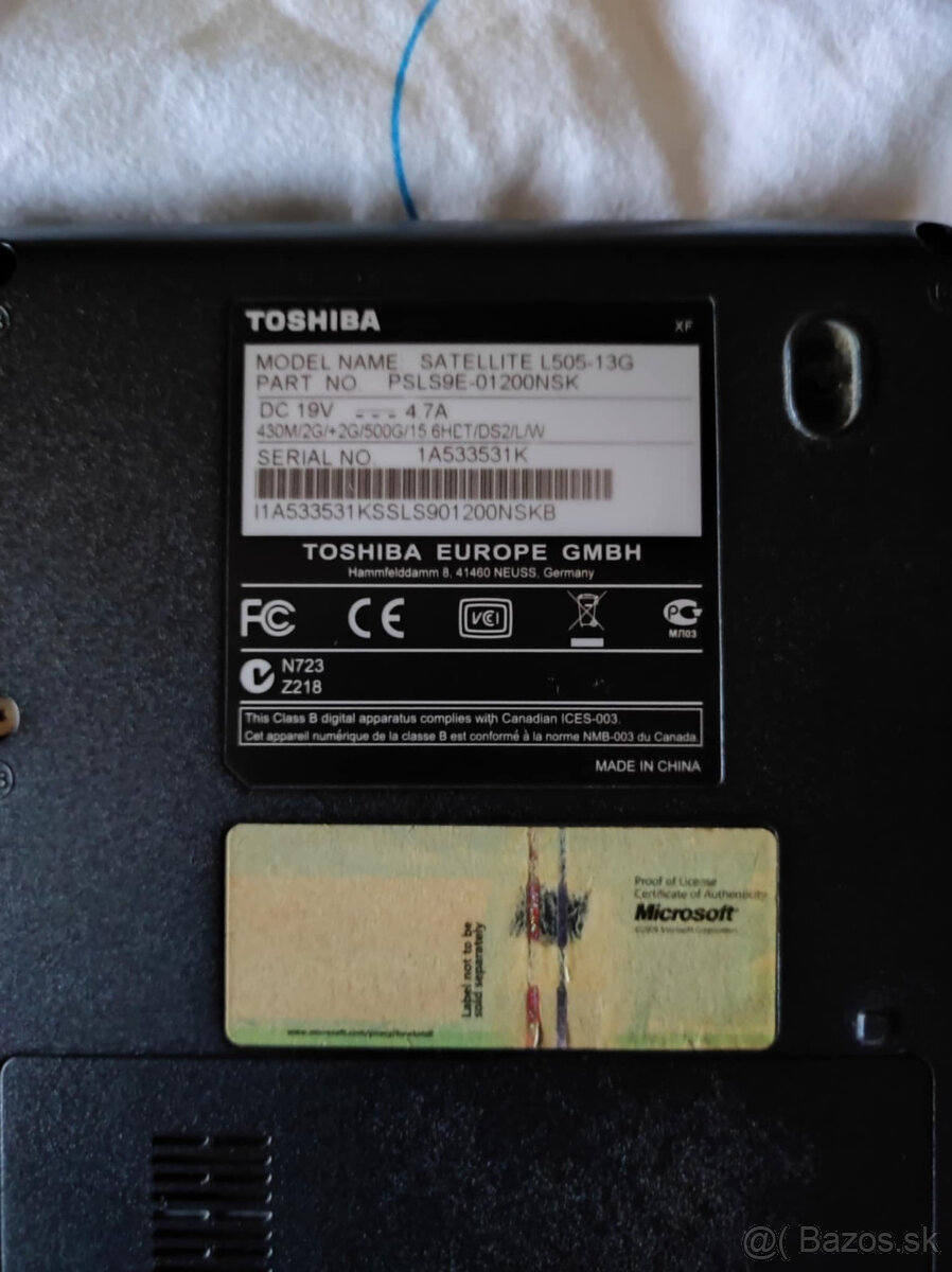 TOSHIBA Satellite L505-13G - 4