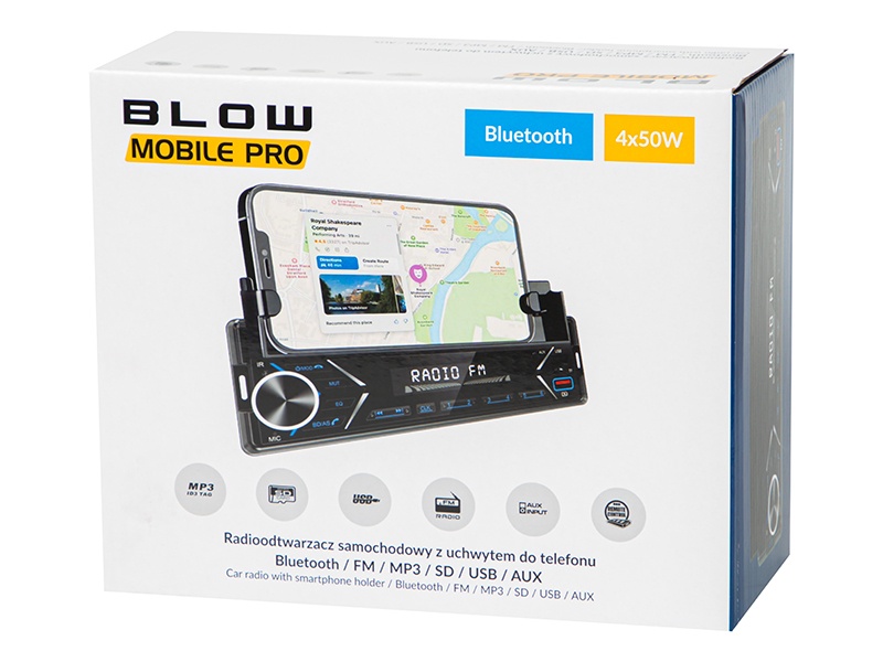 Autorádio na USB, SD, BT s držiakom BLOW MOBILE PRO - 4