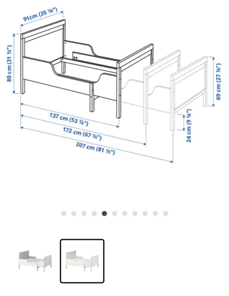 Rastúca detská posteľ Sundvik + matrac Innerling - 4