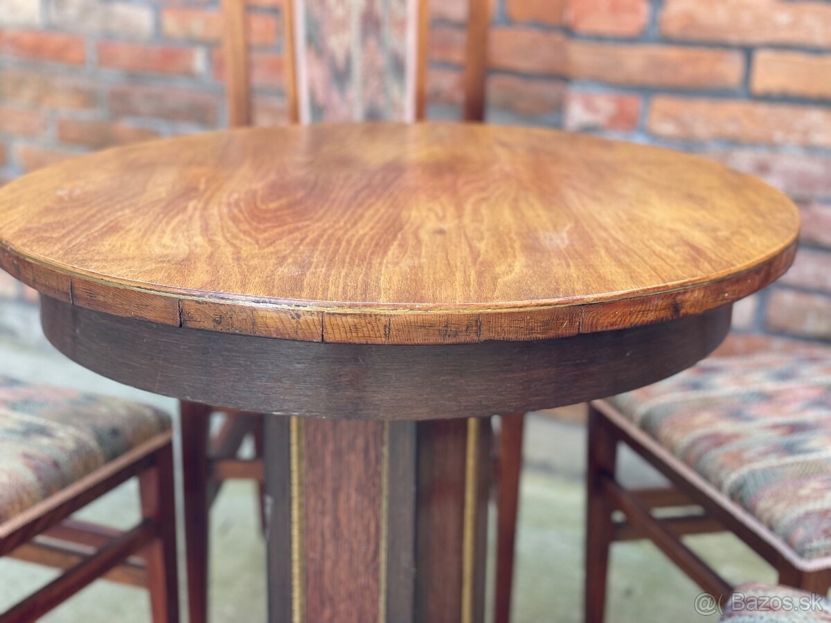 Art deco set 4 stoličky + stôl - 4