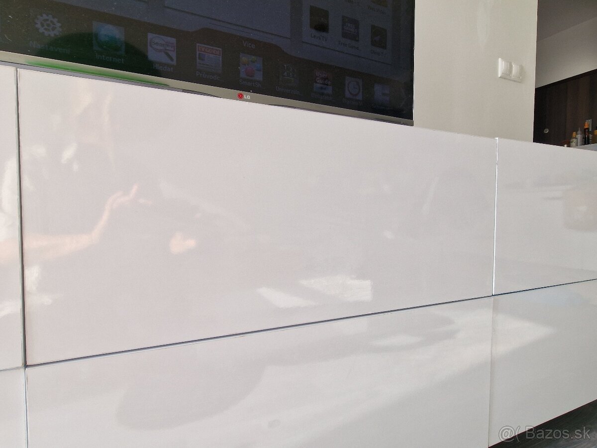 Komoda, biela, leskla - 4