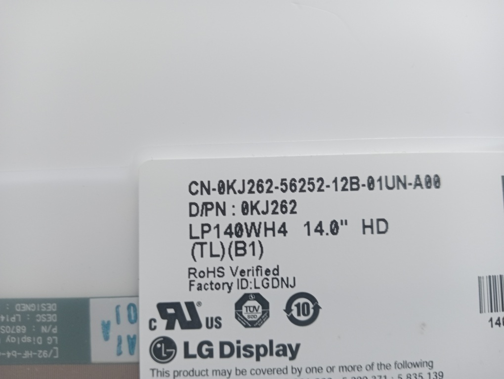 predám 14" LED displej z notebooku 40pin , LP140WH4 - 4