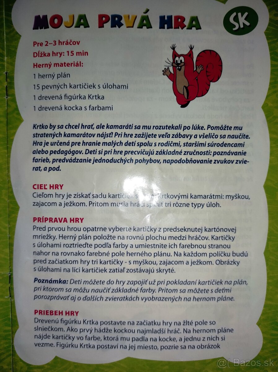 Spoločenska hra: Moja prvá hra Krtko - 4