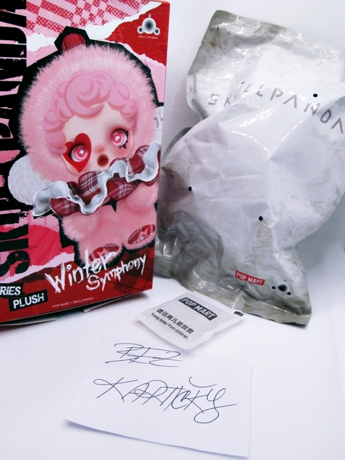 č.3 🐼 SKULLPANDA plyšová panenka BLINDBOX přívěsek SNOW - 4