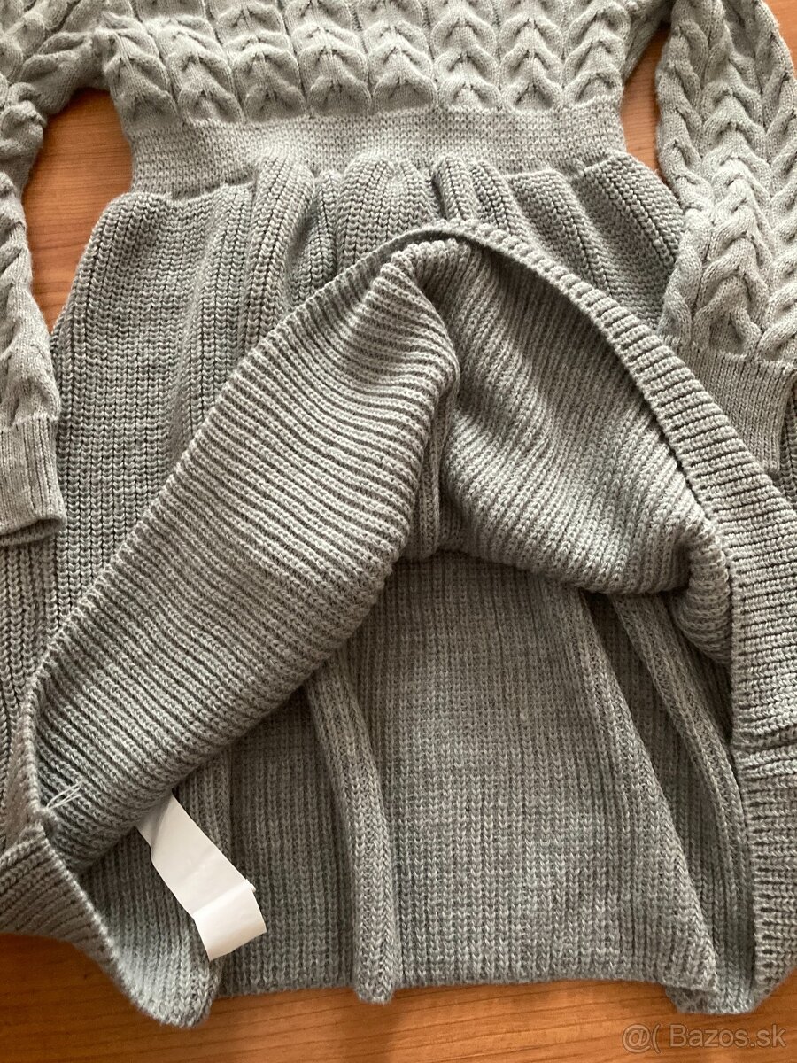 ♥ Sivé pletené šaty ♥ - 4