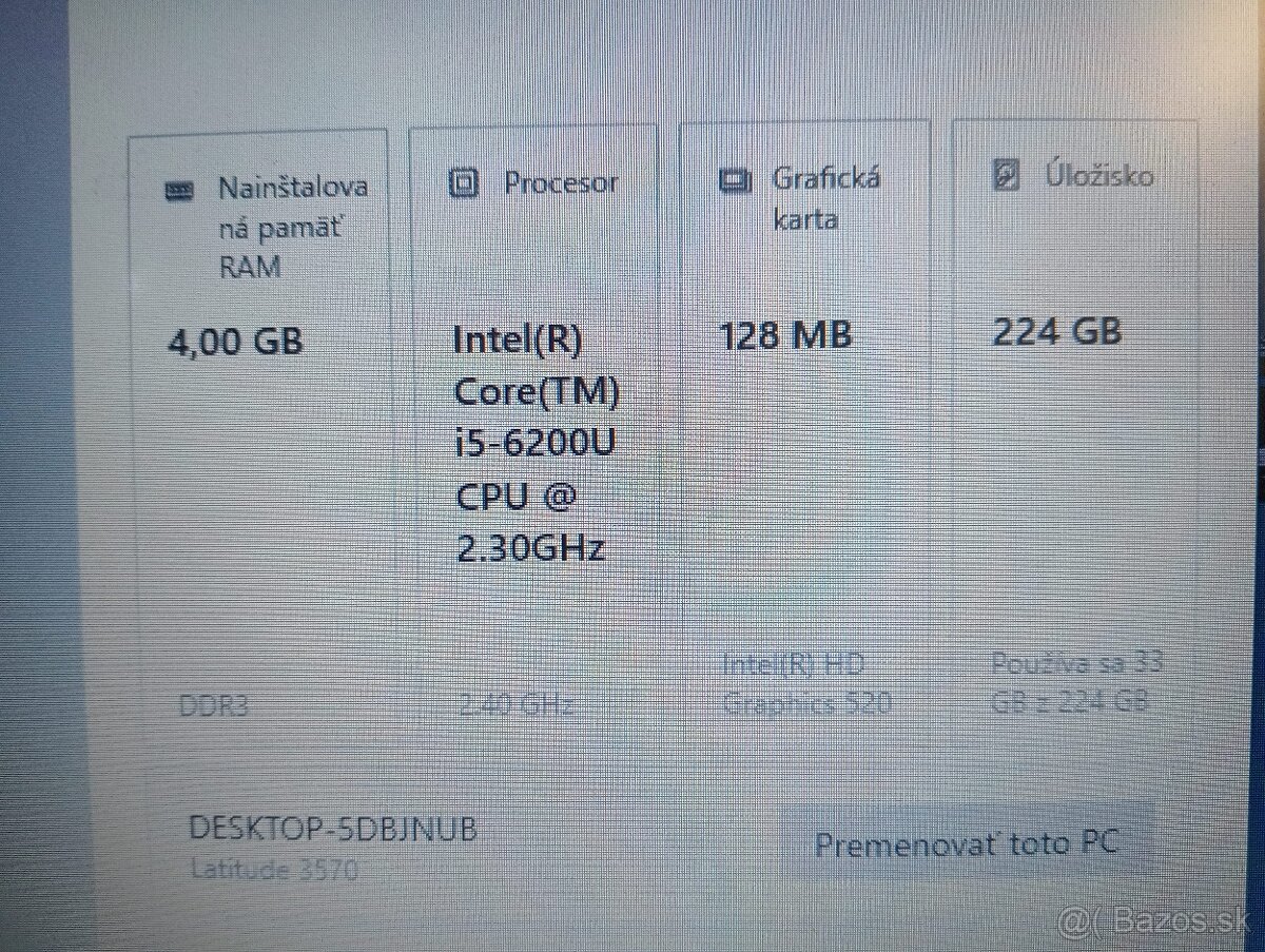 predám DELL LATITUDE 3570 , WINDOWS 10 - 4