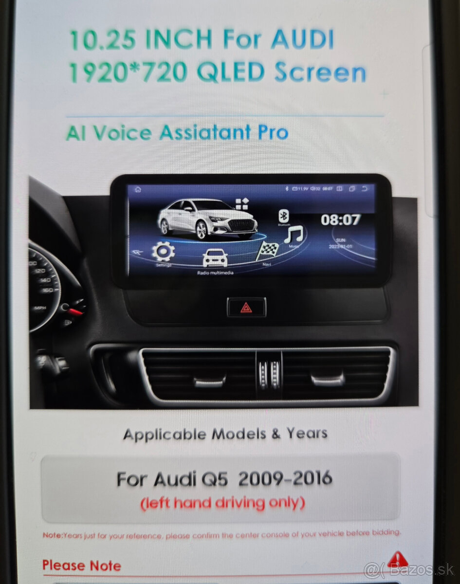 Android autorádio 10.25" pre Audi Q5 - 4