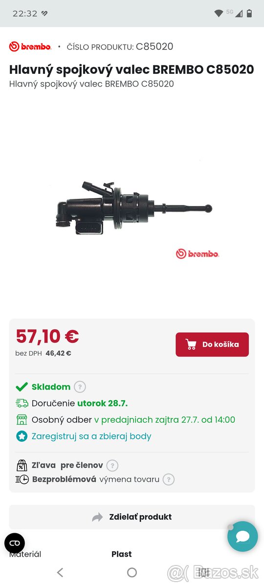 Hlavný spojkový valec - 4