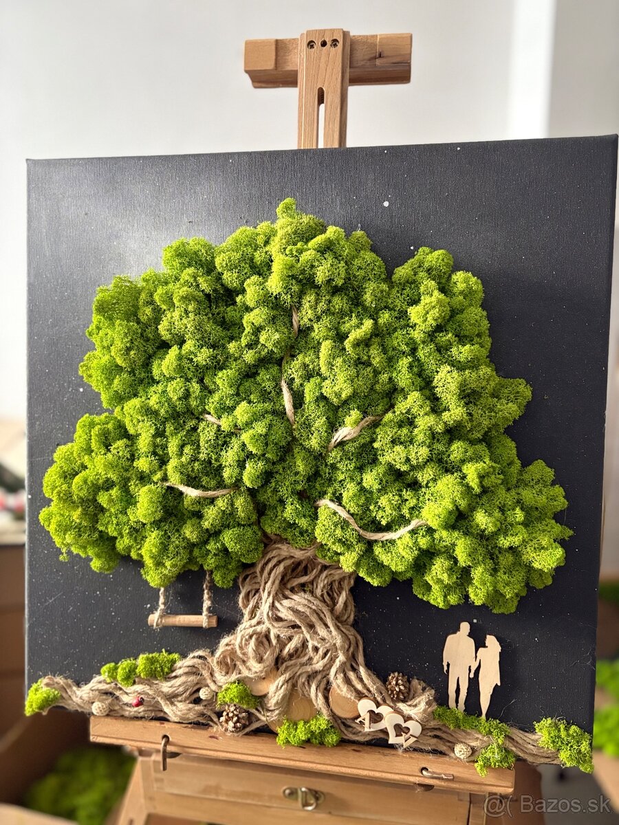 Machový obraz strom.. - 4