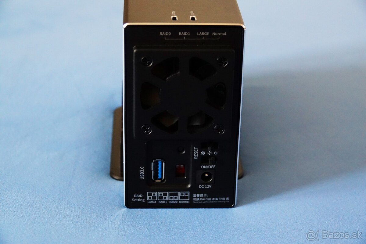 Externý hliníkový box pre 2x3.5'' HDD SATA pevný disk RAID - 4