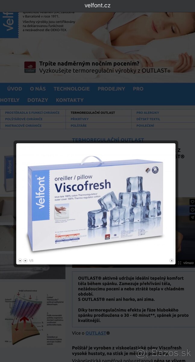 Predam dva nové vankúše Velfont vicofresh - 4