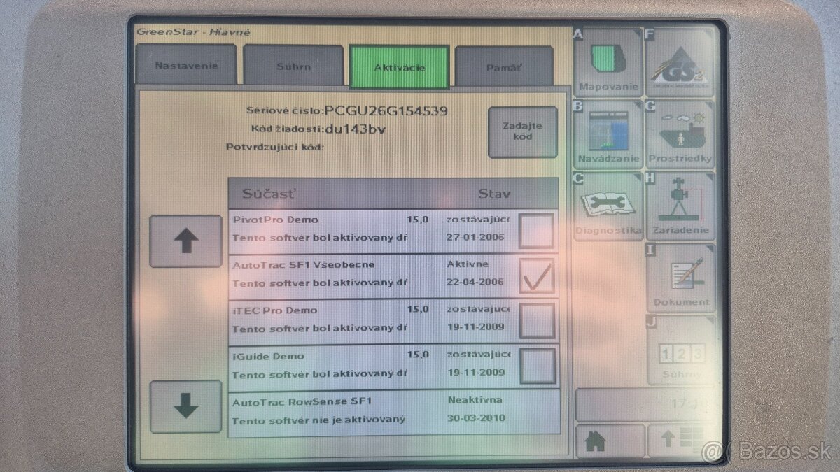 Navigácia John deere 2600 + SF3000 - 4