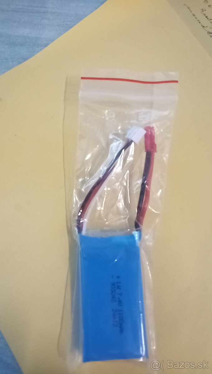 Akumulátor 7,4V 1100 mAh Li-Pol BEC JST konektor - 4