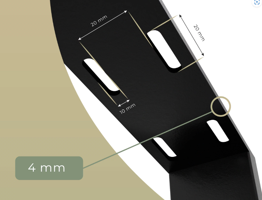 Stolové kovové podnože čierne 2 ks, 30/44×41 cm - 4