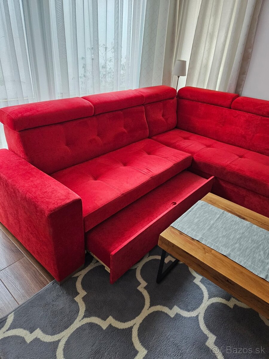 Červená sedacia súprava na mieru - 4
