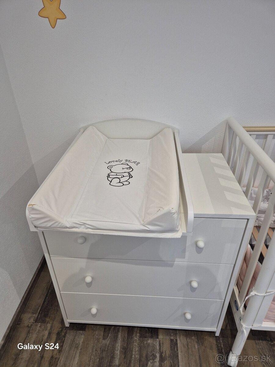 Detská postieľka s prebaľovacím pultom - 4