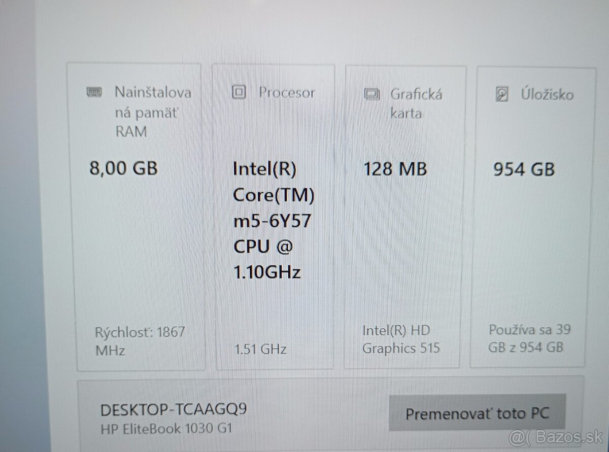 predám notebook HP ELITEBOOK 1030 g1 , bez disku - 4