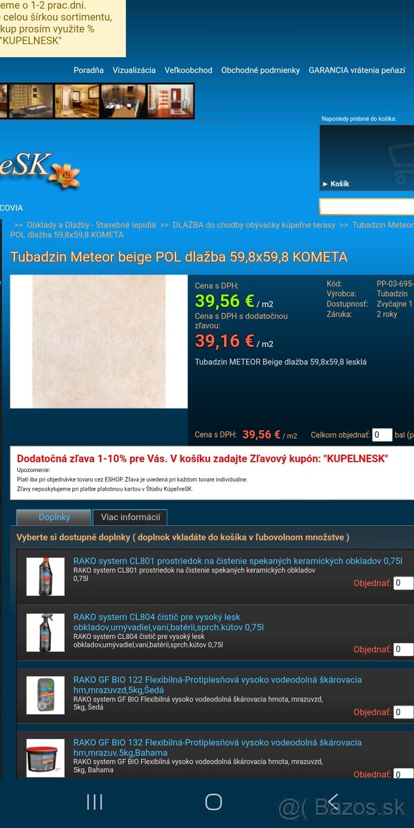 Obklad do kúpeľne Tubadzin Kometa - 4