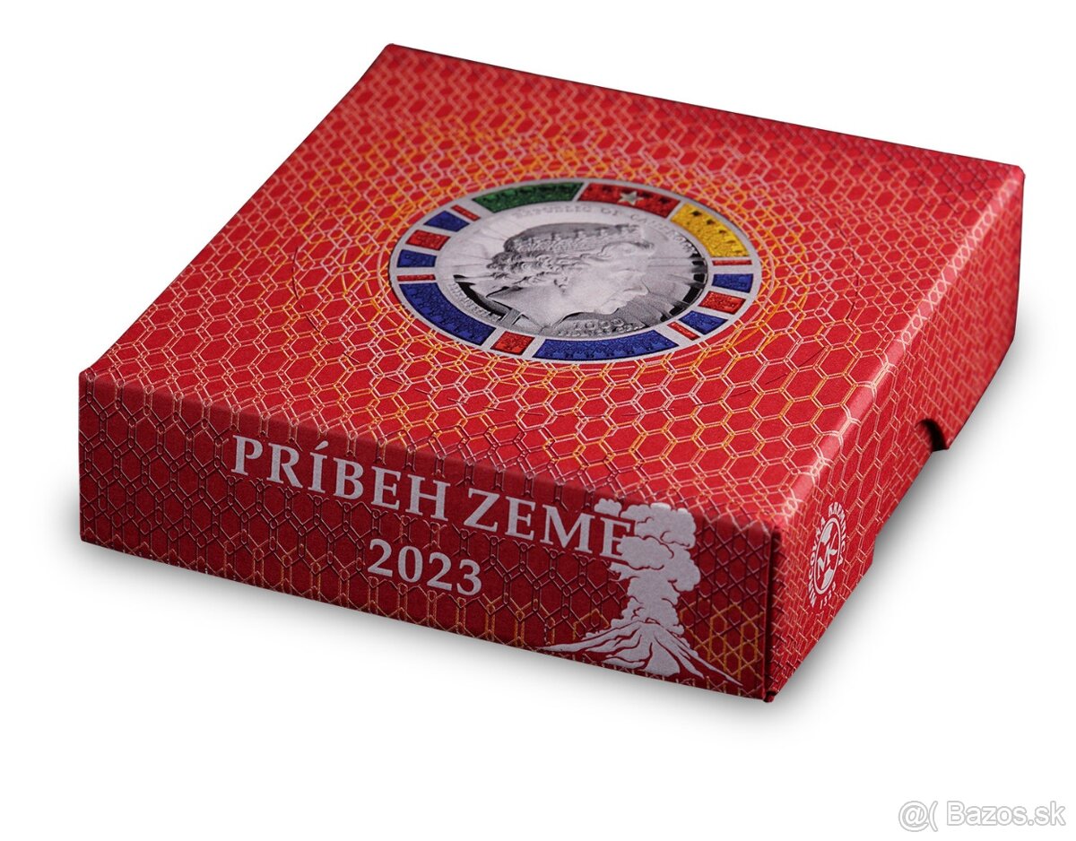 Predám Striebornú mincu 4 OZ – Príbehy Zeme – Sopka (2023) - 4