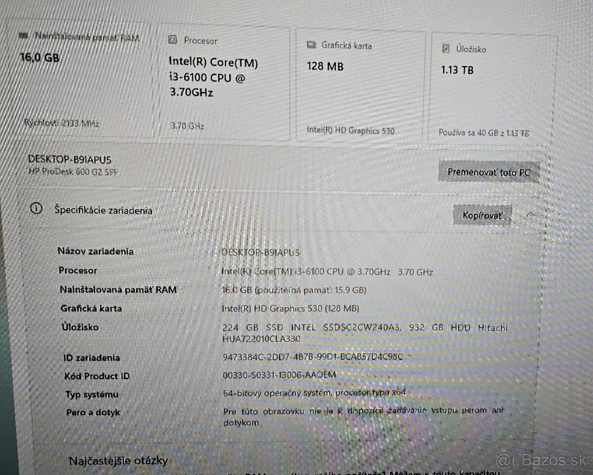 HP EliteDesk 800 G2 SFF (Core i3-6100) - 4