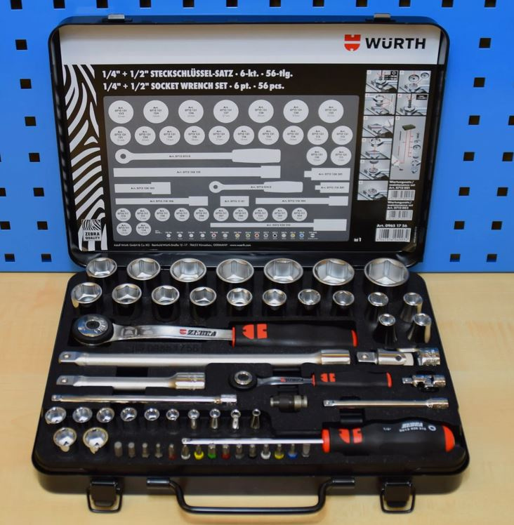 Gola sada Wurth 1/4" + 1/2" Sada 56 ks - 4