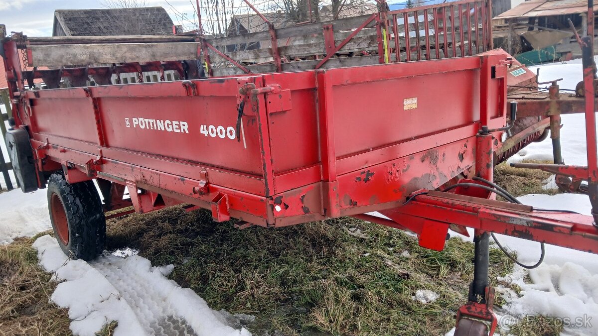 Rozmetadlo hnoja pottinger 4t - 4