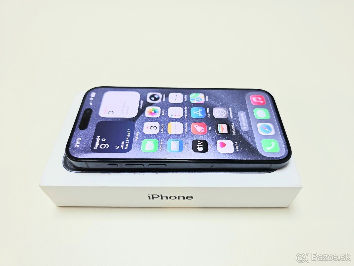 Apple iPhone 15 PRO BLUE TITANIUM ,TOP STAV,BATERKA 100% - 4