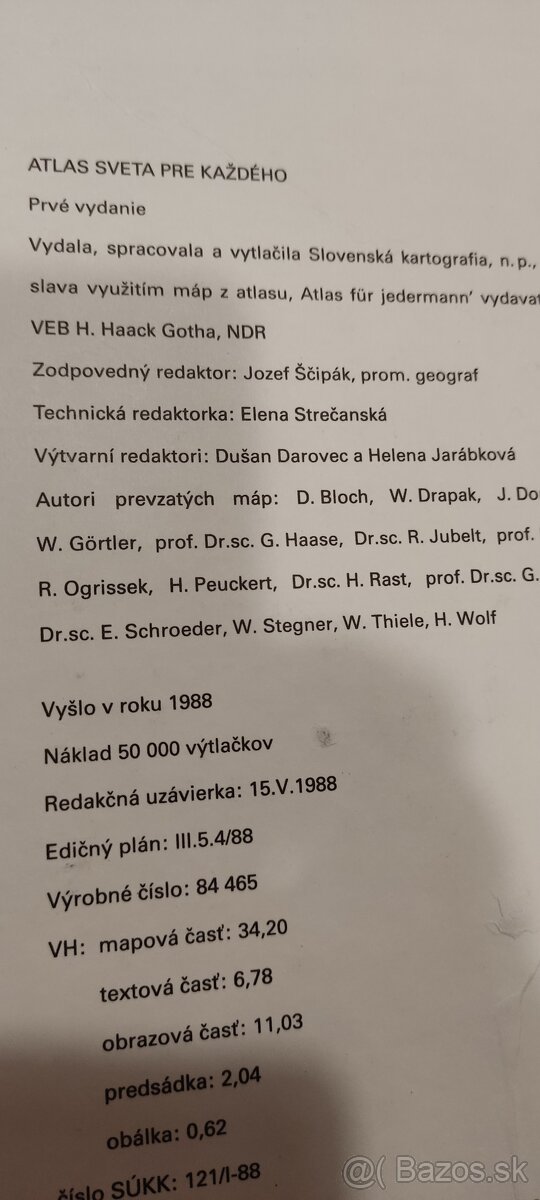 Staré Atlasy zemepisny, ČSSR, školský - 4