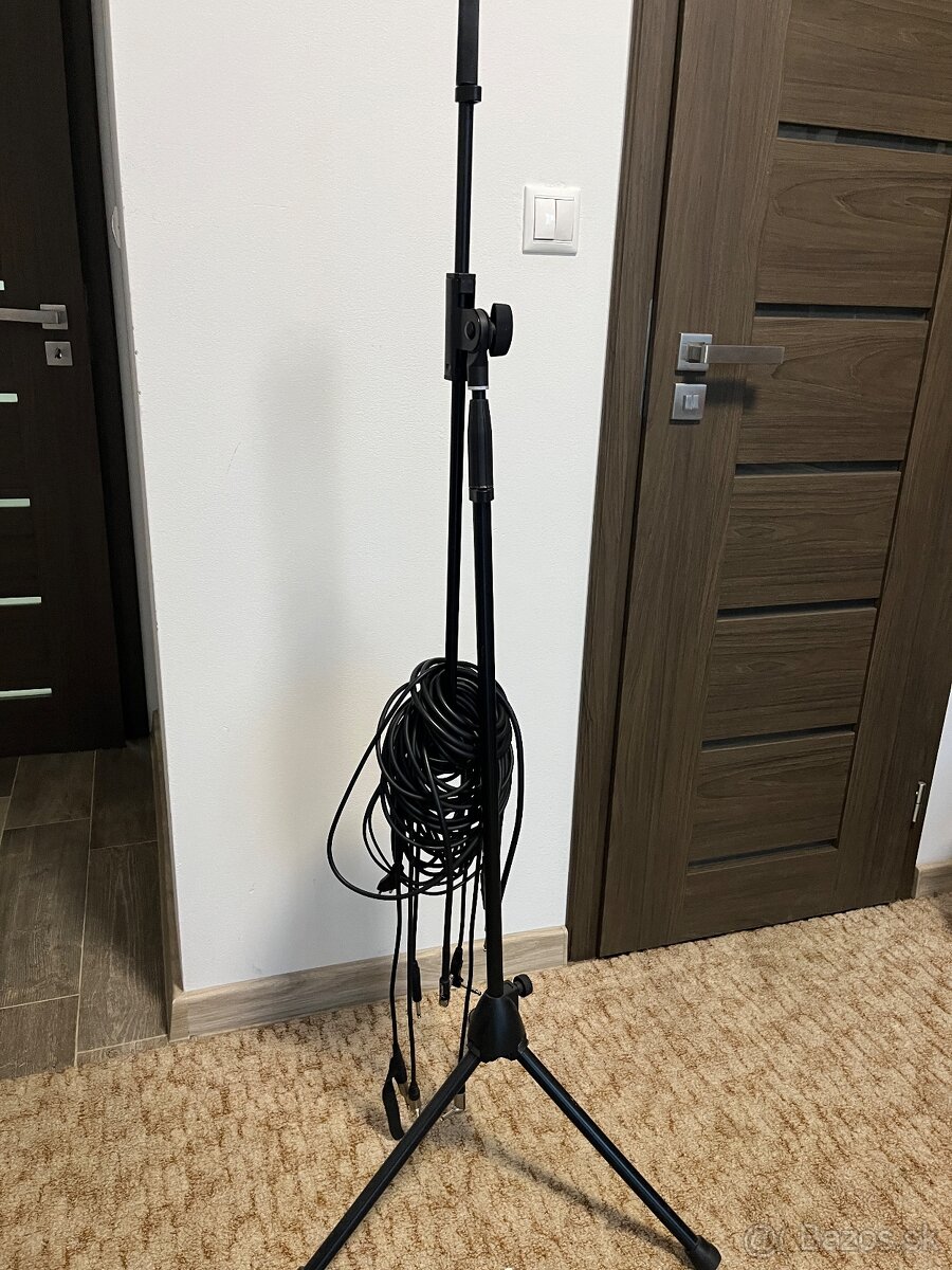 Mikrofóny SHURE 3ks, stojan a kable - 4