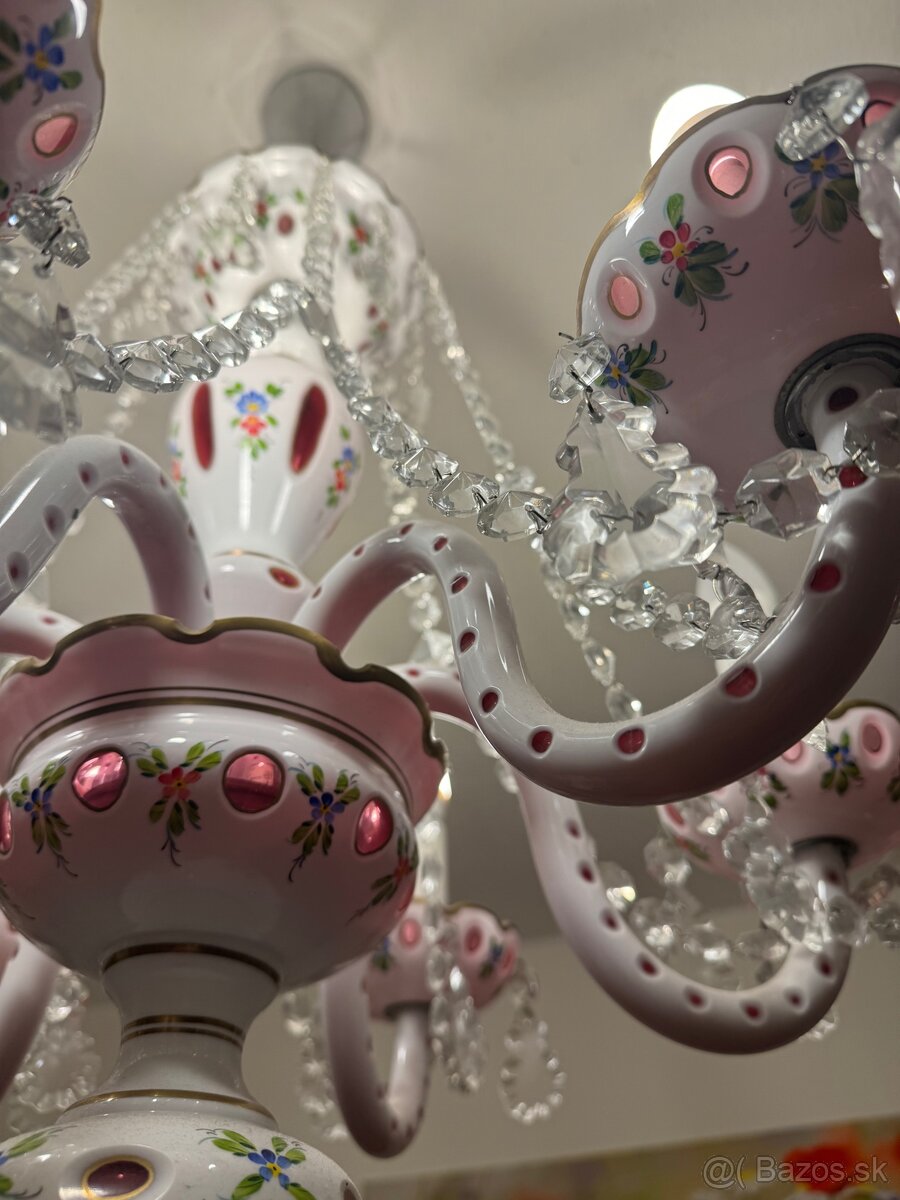 Emailový krištáľový luster - 4