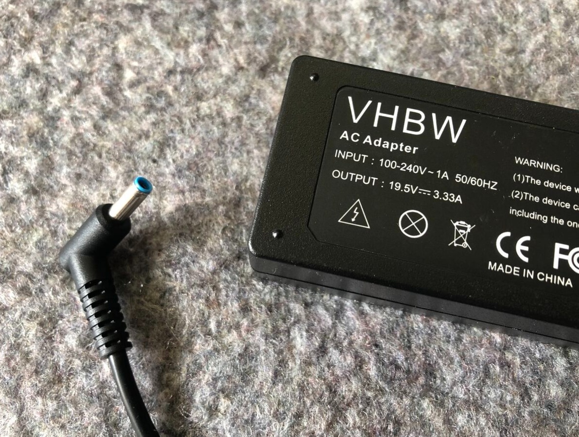 Nabíjačka na notebook HP 19,5V 3,33A 4,62A modrá tenká . - 4