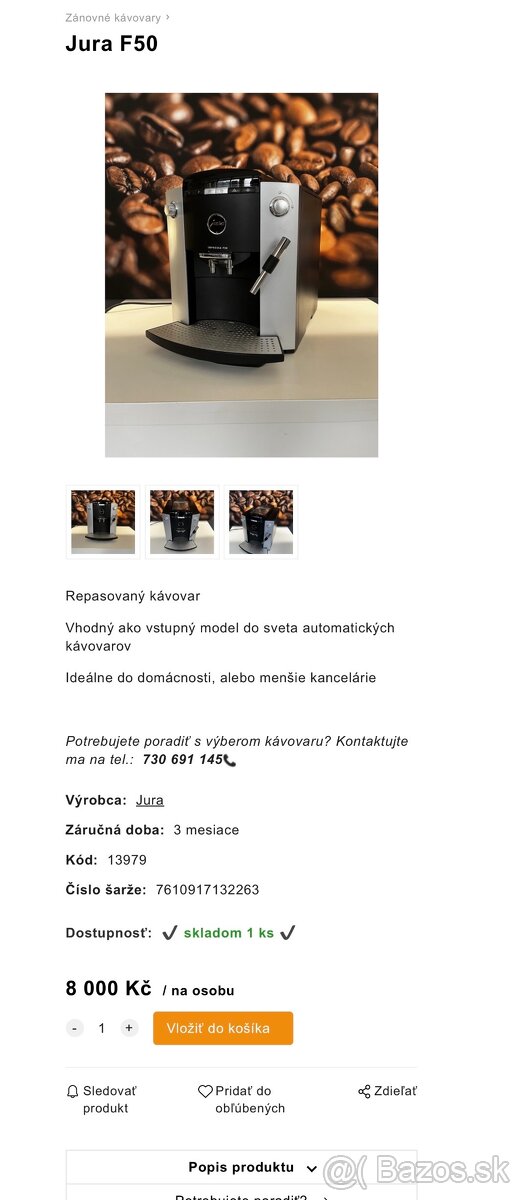 Kávovar Jura Impressa F50 - 4