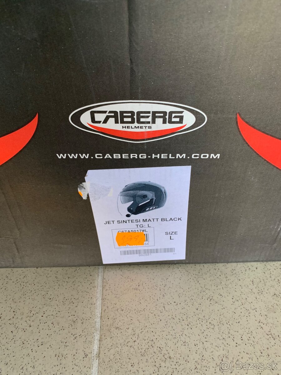 Prilbu CABERG Jet Sintesi Matt Black veľkosť L - 4