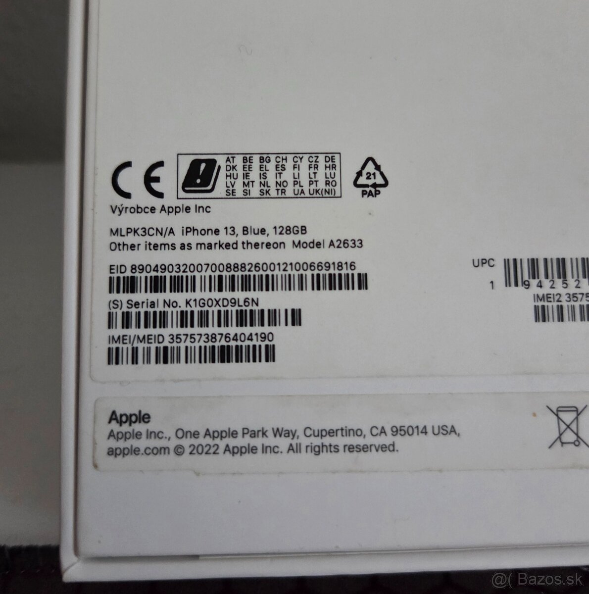 Predám Iphone 13 128gb Blue - 4