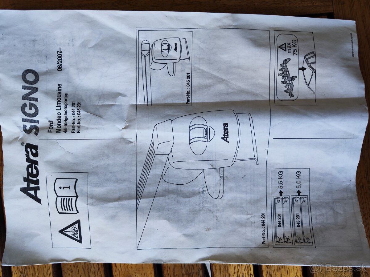 Strešné nosiče Atera - Ford Mondeo - 4