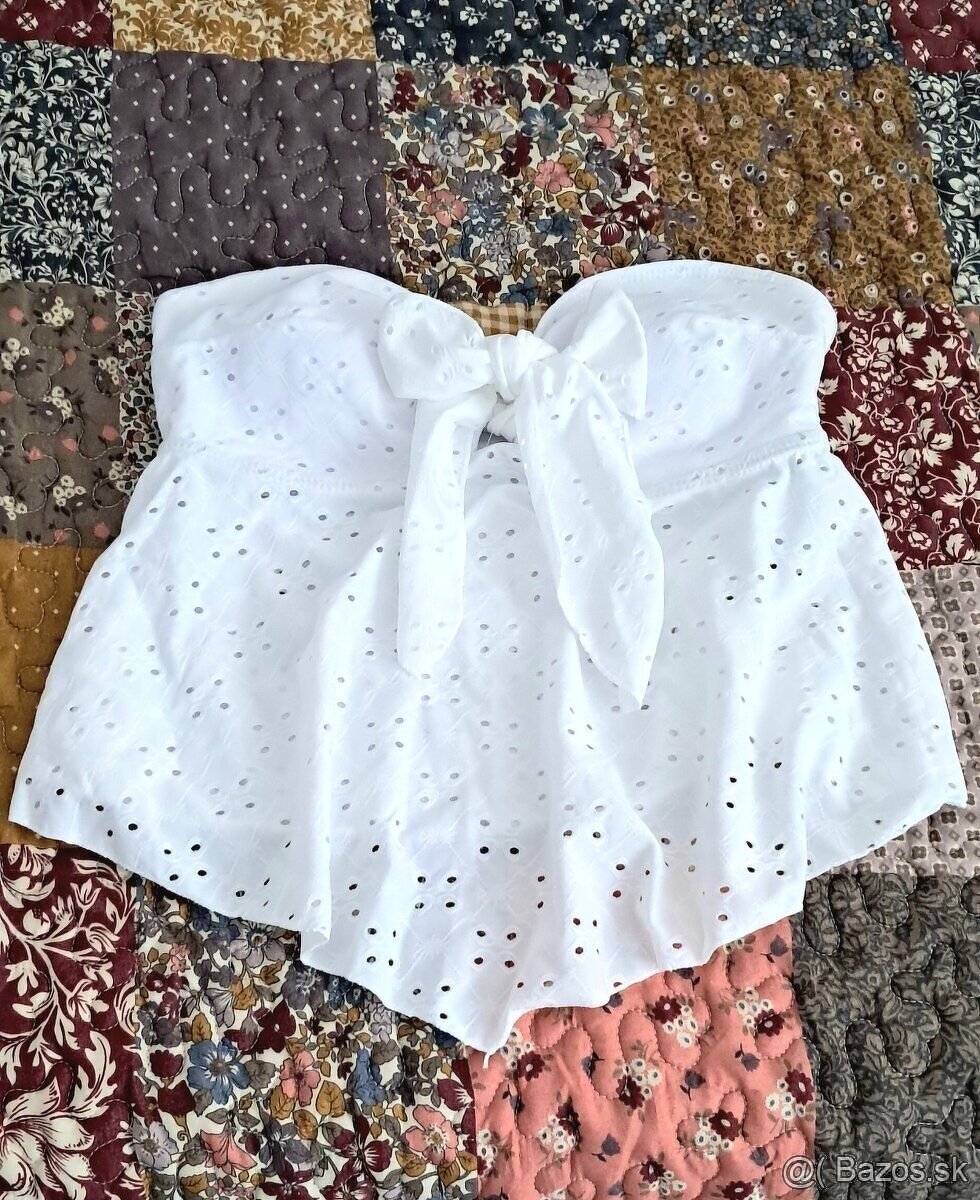 Plavky dvojdielne biele M - 4