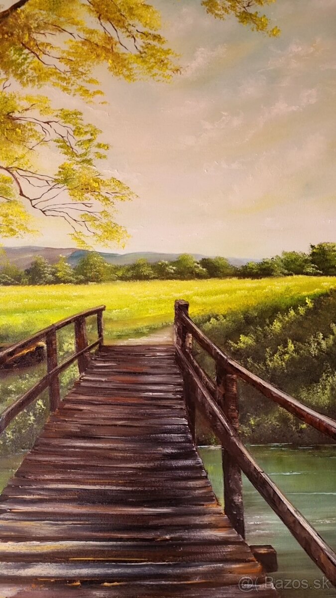 Olejomaľba – Starý most / Príroda (60x80 cm) - 4